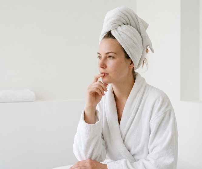 Klientka zastanawiająca się nad wyborem zabiegu SPA